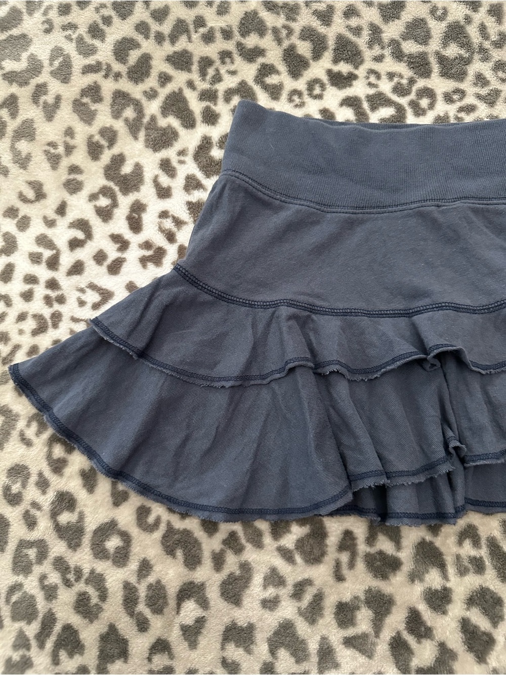 Abercrombie & Fitch Y2K Varsity Prep Tiered Mini Skirt Blue Size Small - Picture 5 of 17
